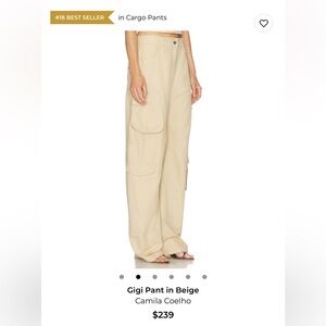 Camila Coelho Beige GiGi Cargo Pants NWT never worn size XXS